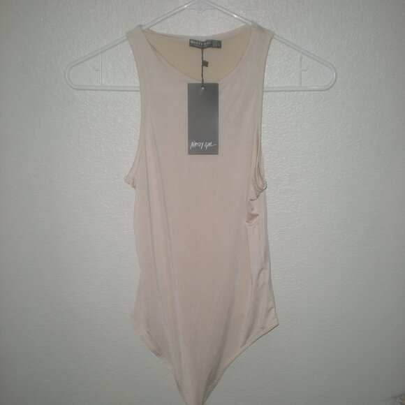 Nasty Gal Tops - NASTY GAL  BODY SUIT   NWT  Slinky Racer Bodysuit   Stonewash Size 10